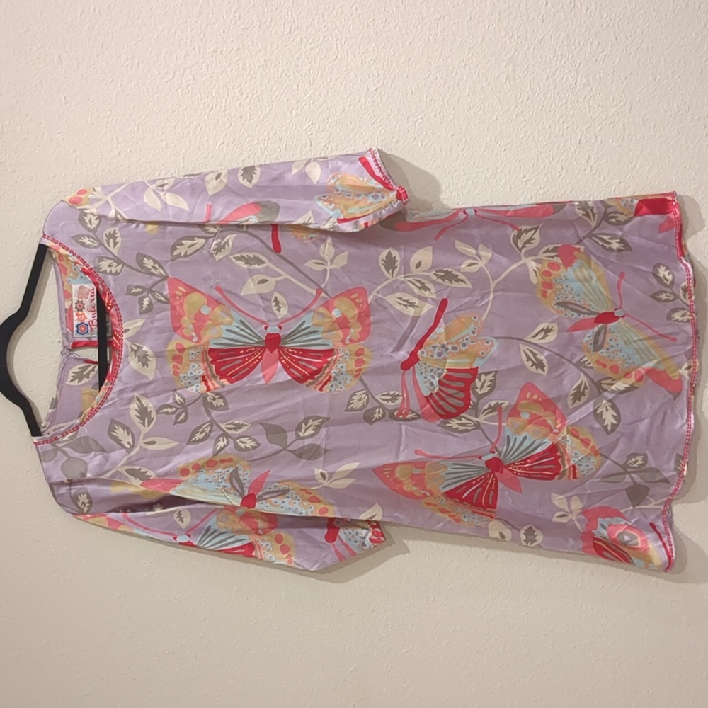 Lavender Butterfly Print Mini Dress - Unknown Brand